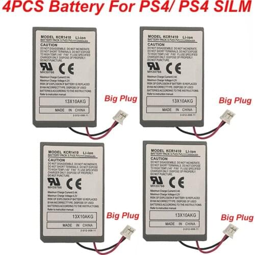 For SONY PS4 PS4 PRo Slim Dualshock 4 V1 V2 Wireless Controller Playstation GamePad 4x 2000mAh Rechargeable Battery