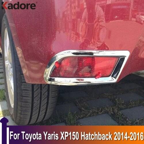 For Toyota Yaris XP150 Hatchback 2014 2015 2016 ABS Chrome Rear Fog Light Lamp Cover Sticker Decoration Trim Car Accessories