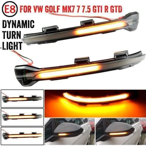 For Volkswagen Golf MK7 7 GTI R GTD Dynamic Blinker LED Turn Signal Rline Touran Mirror Light 2013 2014 2015 2016 2017