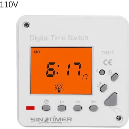 110V 220V AC 7 Days Weekly Digital Electronic Timer Large LCD Display Back-light