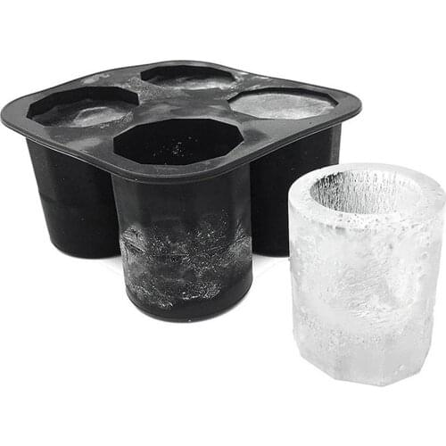 Ice Cube Mold Tray 4-Gird Cup Ice maker For Household Kitchen Bar Accessories