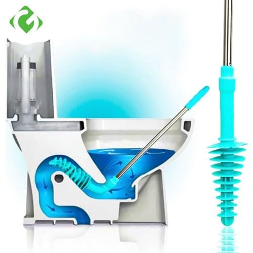 GUANYAO toilet dredge tool Flexible Head Toilet Plunger Piston Clog Remover Clogged Siphon Toilet Strong suction Drain Cleaner