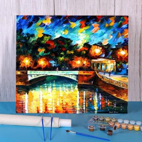 River Love Painting By Numbers Package Oil Paints 40*50 Picture By Numbers Photo Loft Picture Crafts Adults Drawing