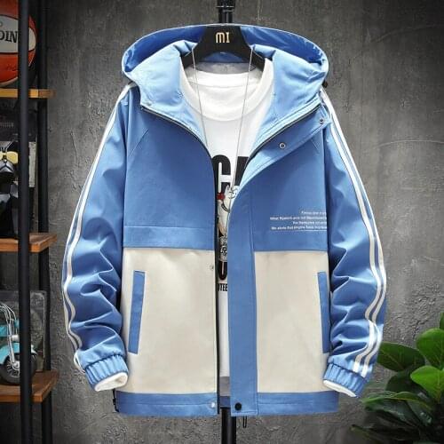 Jacket Men 2021 Spring New Loose Tooling Wind Coat Retro Casual Teen Jackets Hip Hop Streetwear Oversized Jacket Coat Male