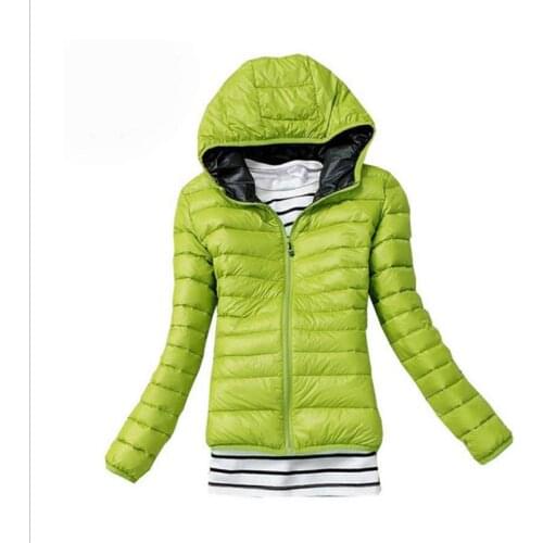 Basic Jackets Winter Womens Zipper Pockets Hooded Parka Casual Ladies Short Warm Coat Cotton-Padded Slim Solid Tops