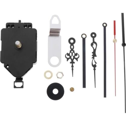 Quartz DIY Wall Pendulum Clock Movement Mechanism DIY Repair Parts Replacement with 2 Pairs of Hands, 0.43 In Dial Thickness