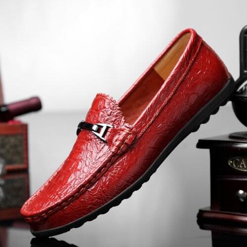 New High Quality Fashion Loafers Men Casual Leather Shoes Non-Slip Business Footwear Brand Flat Designer Shoes Adulto Boat Shoes