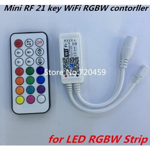 Mini 21 key WiFi contorller LED RGBW Controller RF Remote Control IOS/Android for LED RGBW Strip