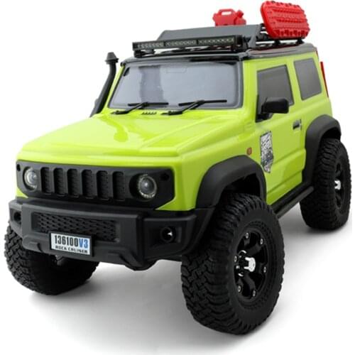 RGT 136100V3 Rock Cruiser 1/10 2.4G 4WD RC Car Crawler Vehicle Model with LED Headlight - RTR Version Yellow
