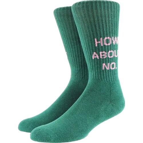 Thick Mens Funny Refuse Long Green Socks