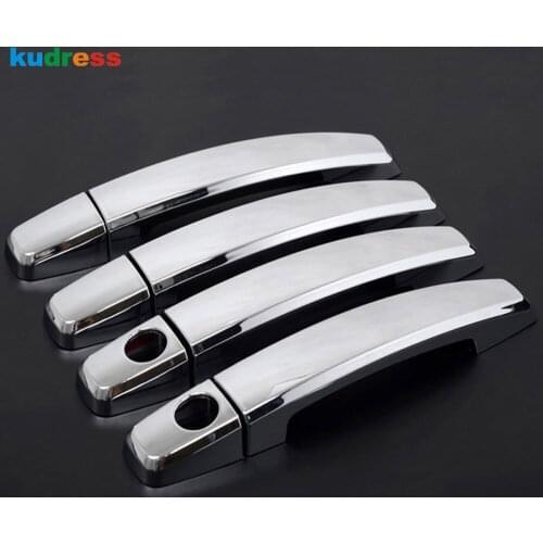 For Chevrolet Cruze 2009 2010 2011 2012 2013 2014 ABS Chrome Side Door Handle Cover Trim With 2 Key Holes Car Accessroies 8pcs
