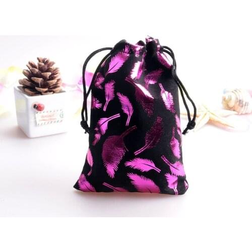 New Hot Pink Jewelry Bag Velvet Pouch Gift Bags With Drawstring Jewellery Packaging Wholesale Lots 50PCs Jewelry Pouches 8*10cm