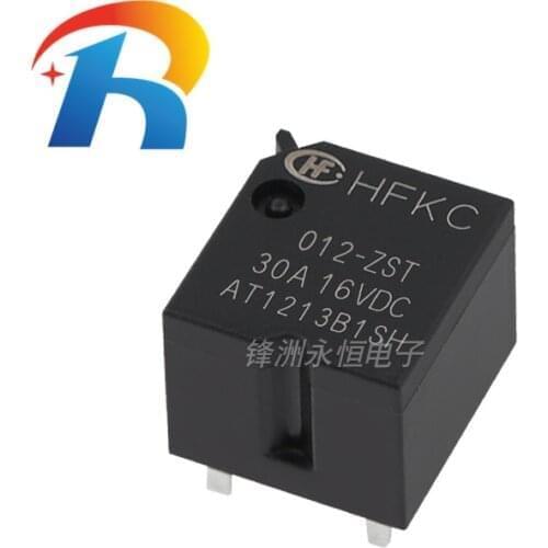 Free shipping 100PCS Automotive Relay HFKC-012-ZST 12VDC 555 5PIN conversion 30A16VDC