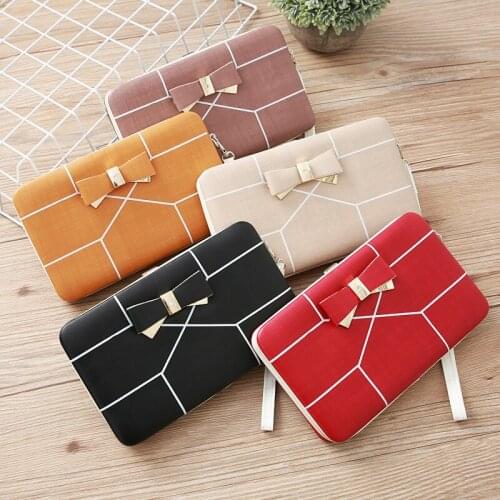 Luxury Fashion Brand Womens Wallets Purse Money Bag Leather Female Clutch Wallet Girl Wrist Strap Wallet purse brand wallet