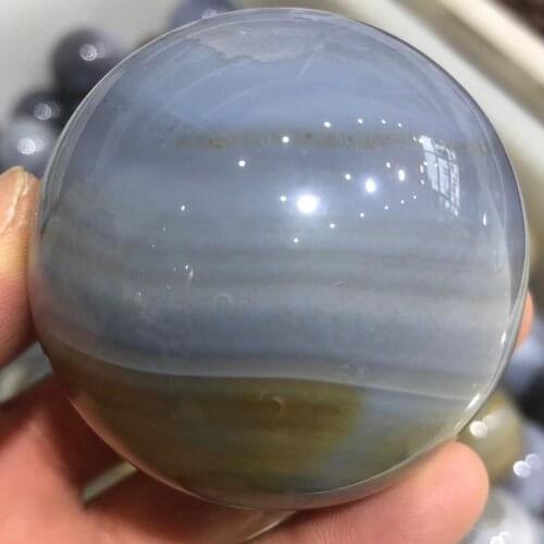 60-70mm Natural agate orbs support crystal orbs for healing stones