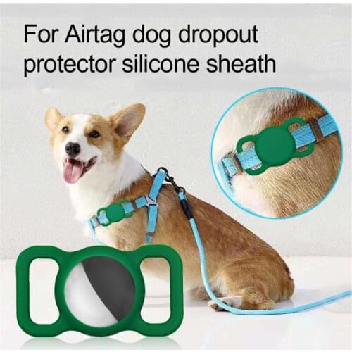 Dog Cat Collar Silicone Case For Apple Airtags Protective Cover For Apple Locator Tracker Anti-lost Device Collar Protect Sleeve