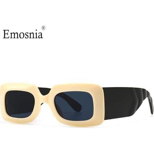 New Vintage Rectangle Sun Glasses Wide Legs Frame Luxury Brand Design Square Sunglasses Men Women Fashion Retro Eyeware UV400