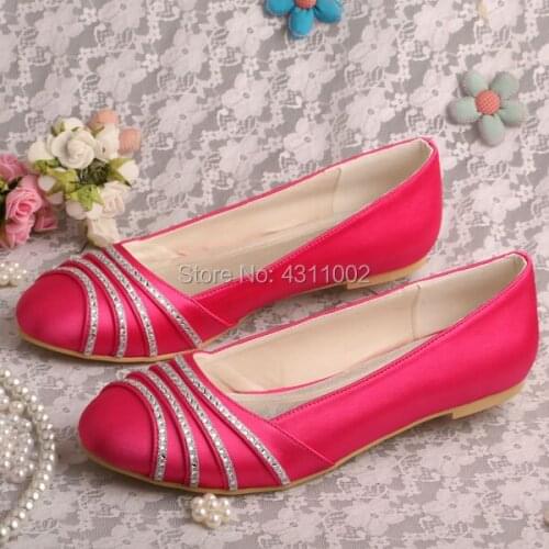 Handmade Crystal Closed Toe Wedding Shoes for Bride Flat Pale Pink Bridal Bouquet