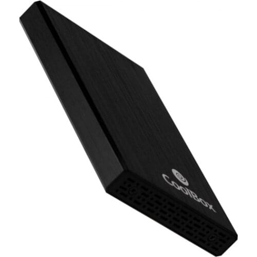 CoolBox external hard drive or SSD 2.5 "SATA, USB3.0 (3.1 Gen1), aluminium, supports discs up to 2TB, speed up to 5gbps