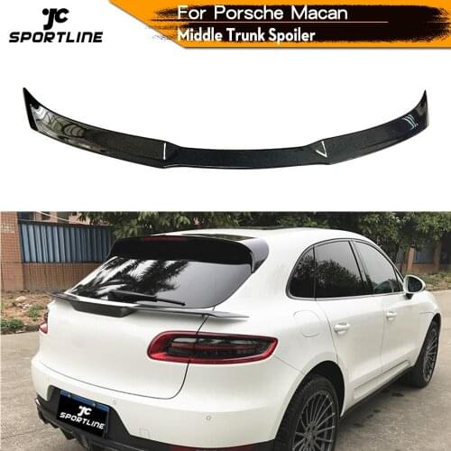 Rear Middle Trunk Spoiler Boot Lip Wing Spoiler For Porsche Macan 2014 2015 2016 2017 Carbon Fiber Rear Trunk Spoiler Boot Lip
