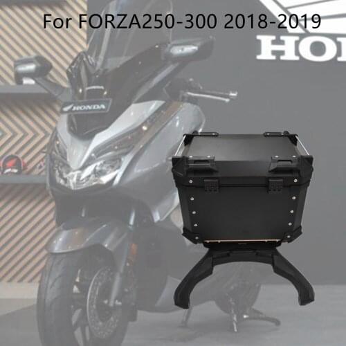 For FORZA250-300 2018 2019 Rear Storage Box Tail Luggage Trunk Case Toolbox Motorbike with bracket black 80L 65L 55L 45L