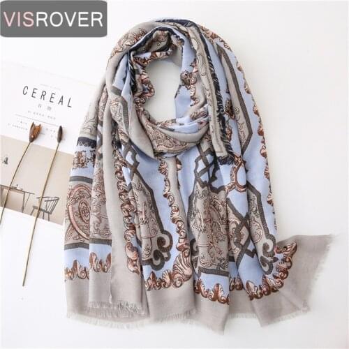Visrover Fashion French European Style Hijab Scarves Summer Spring Scarf For Women Shaw Beach Dress Wrap Bohemian Scarfs Lady