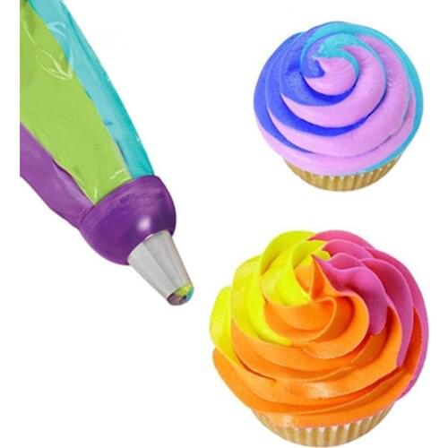 1Pc Icing Piping Cream Pastry Bag Nozzle Converter Tri-Color Cream Coupler Cake Cupcake Fondant Cookie DIY Decoration Tool