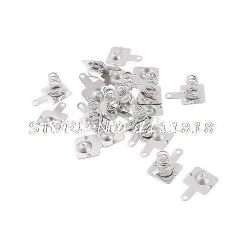 10 Pair Silver Tone Metal AA AAA Batteries Battery Spring Plate Set