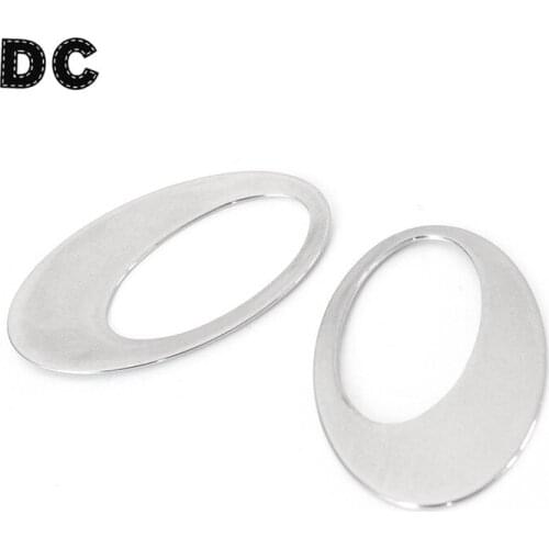 10pcs/lot 25x39mm Stainless Steel Oval Metal Stamping Blank Charm Tags for Drop Dangle Earrings Jewelry Making Accessoreis