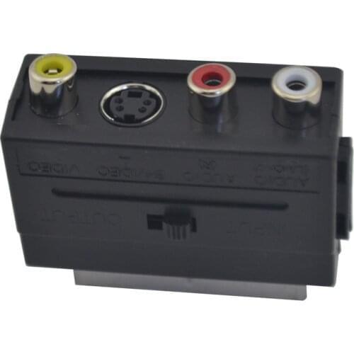 10pcs Scart to Composite 3RCA S-Video AV TV Audio Adapter or Video DVD Recorder TV Television Projector for PS4 for w-i-i