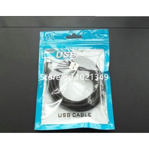 1000pcs/lot 10.5x15cm Red/Blue Zipper Plastic Retail bag Package hang hole Poly packaging for USB cable poly opp packing bag