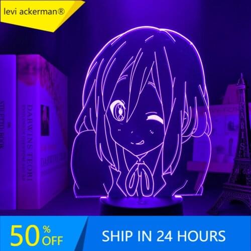 3d Lamp Anime K on Yui Hirasawa for Bedroom Decorative Night Light Child Birthday Gift Kids Room Decor Manga K on Led Light