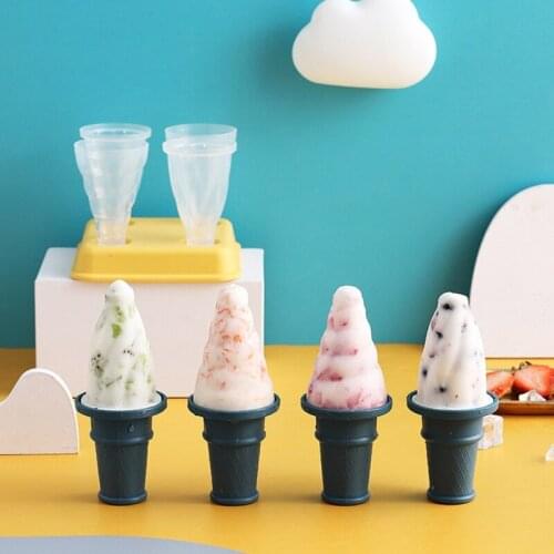 4 Cells Molds Ice-Pop Makers Plastic Ice Cream Lolly Mould DIY Homemade Freezer Lolly Pops Kitchen Supply N0PA