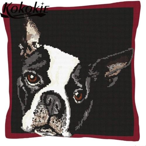 Accessories for cross stitch pillow diy embroidery cushion cover kit yarn pillowcase making kits embroider needlework kits