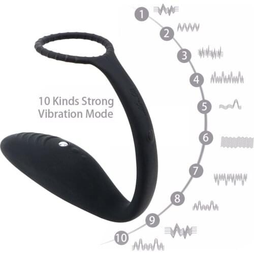 OLO Wearable Sex Toys For Male Wireless Remote Control Penis Ring Anal Plug Vibrator Prostate Massager Vibrator Electric Shock