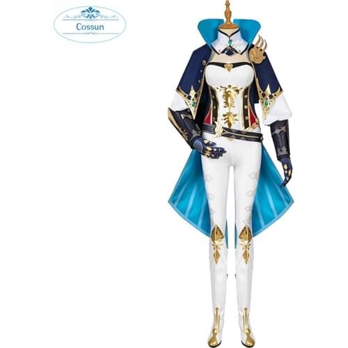 Anime Genshin Impact JEAN Qin Cosplay Costume Game Suit Uniform Halloween Party Outfit For Women Girls XS-XXL 2020 NEW