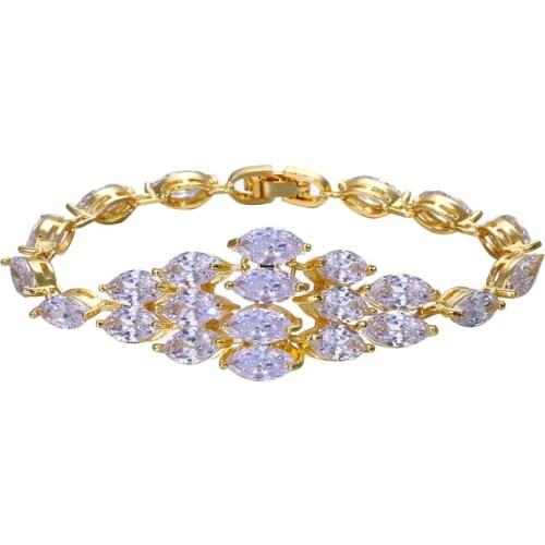 Bettyue Brand 3 Colors Fashion Shining Charm Chain Link Adjustable Bracelet for Women AAA Zircon Crystal Jewelry Wedding Gift