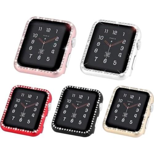 Bling Metal Bumper Diamond Protective Case for Apple Watch Cover Series 6 SE 5 4 3 2 1 38MM 42MM Cases For Iwatch 5 4 40mm 44mm