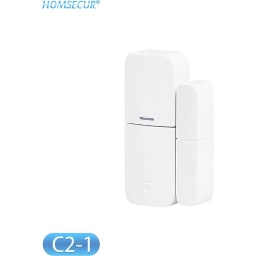 HOMSECUR C2-1Wireless Door Sensor With Low Power Alert Function For Alarm System (1/2/4/6/8pcs Optional)