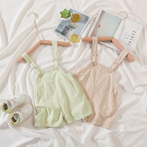 Baby Short Overalls Summer New Toddler Girls Boys Casual Loose Cotton Soft Jumpsuits Kids Shorts Children Cute Suspender Shorts