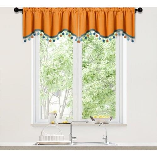ELKCA Warm Color Velvet Soft Valance for Bedroom Modern Elegant Hall Cortina Tier for Living Room Fabric for Furniture Curtains