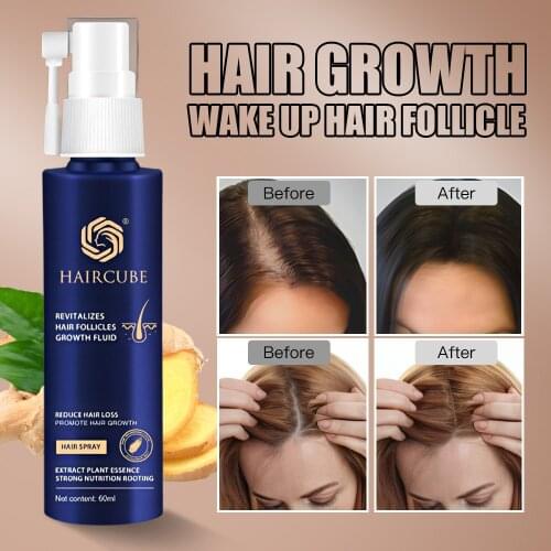 HAIRCUBE Hair Growth Essence Spray Natural Herbal Anti Hair Loss Nourish Hair Roots Hair Regeneration Repair Hair Care Products