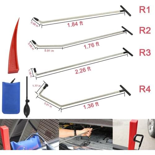 OUTILS DE CROCHET TIGE DE POUSSÉE NOIR PIED DE BICHE DE VOITURE SANS PEINTURE OUTILS DE RÉPARATION DE DENT KITS DING GRÊLE E