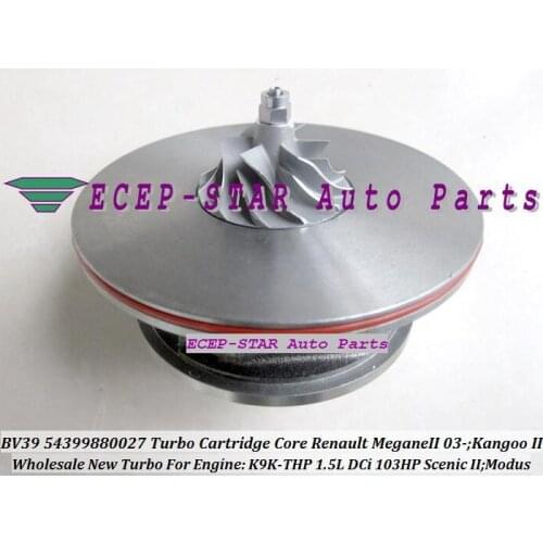 Turbo CHRA Cartridge Core BV39 54399880027 8200204572 8200578315 8200360800 7701476183 7701475135 For Renault Megane K9KTHP 1.5L