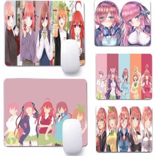 Go Toubun No Hanayome Anime 22x18cm Mouse Pad Computer Small Mouse Non-slip Pad Desktop Keyboard Pad Office Mouse Mat