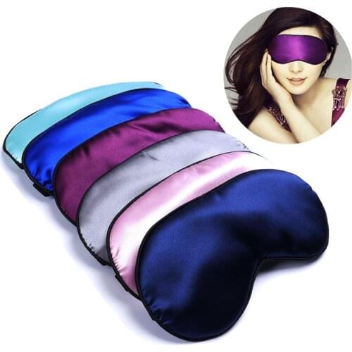 1Pcs New Pure Silk Sleep Rest Eye Mask Padded Shade Cover Travel Relax Aid Blindfolds