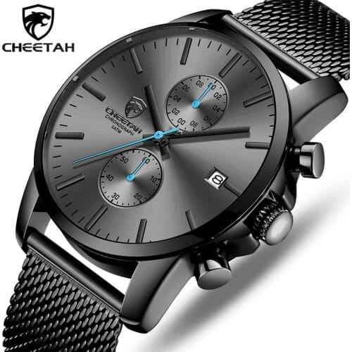 CHEETAH Top Brand Men Watches Fashion Business Quartz Watch Mens Sports Chronograph Wristwatches Male Clock Relogio Masculino