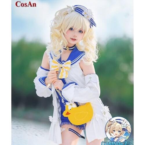 New Game Genshin Impact Barbara Cosplay Costume Gorgeous Cute Swimsuit Full Set Female Activity Party Role Play Clothing S-XL