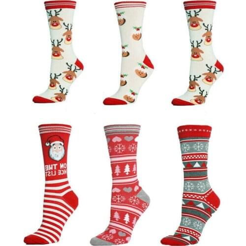New 2019 Winter Warm Women Sock Christmas Gifts Stereo Socks Soft Cotton Cute Santa Claus Deer Socks Xmas Christmas Socks Cute