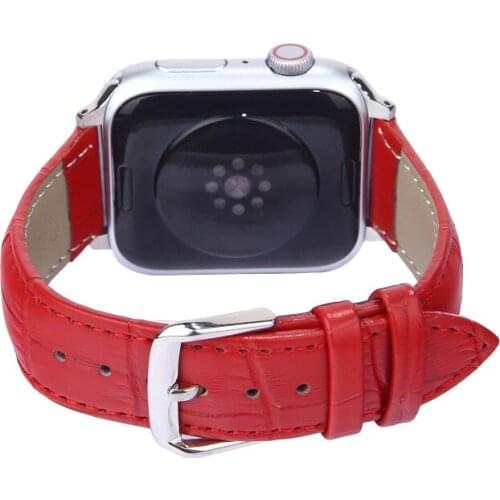 Slub Genuine leather watchband 14mm for apple watch 6 5 44mm 40/38mm 42mm Bracelet Strap iwatch 4 3 2 1 Replacenent accessories